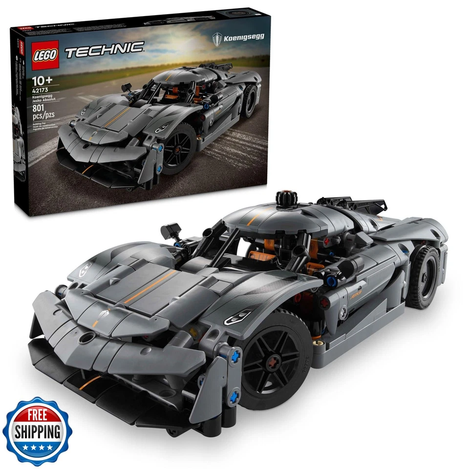 LEGO Technic Koenigsegg Jesko Absolut Grey Hypercar, Sports Car Building Toy  - Image 1 of 4
