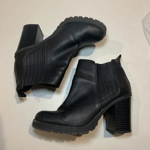 Sam & Libby schwarze Stiefel mit Absatz Booties Damengröße 8 [P3] - Bild 1 von 5