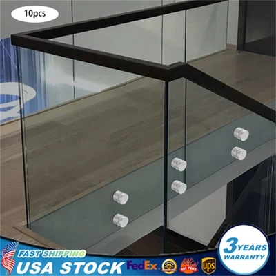 Letrero de vidrio para casa 10 piezas fijaciones de acero inoxidable pernos de montaje separadores Foto 1 de 4