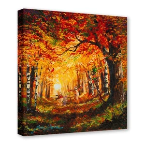 Fall Stroll 14Hx14W Disney Fine Art by James Coleman - Picture 1 of 1