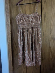 NWT $49.90 Maurice's 2X Brown Polka Dot Sundress - Picture 1 of 4