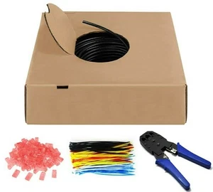 CAT 6 Outdoor Netzwerkkabel-Set, U/UTP, Schwarz; CAT 6 Outdoor Netzwerkkabel-Set - Bild 1 von 3