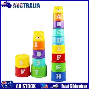 9pcs Baby Stacking Cups Early Intelligence Stack Cups Toy Educational Toy Random - Picture 1 of 10