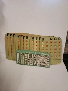 Vintage BINGO CARDS FINGER SLIDE 12 Pc & 65 Pc PAPER PAD JUNK JOURNAL CRAFT Lot  - Picture 1 of 15