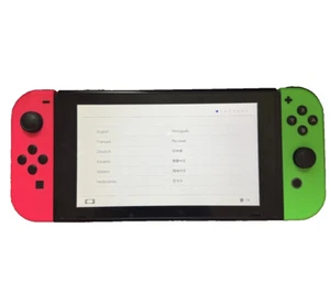 Nintendo  32GB Gray Console With Neon Green & Pink JoyCons + accessories bundle - Picture 1 of 2