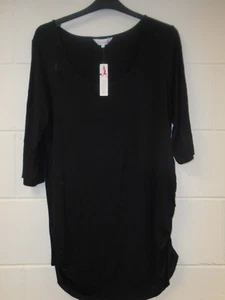 RED HERRING MATERNITY BLACK LONGLINE TSHIRT - SIZE 20 - NEW WITH TAGS - Picture 1 of 2