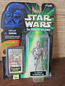 1/18 3.3/4 10cm STAR WARS BLISTER USA FLASH BACK C3PO WITH REMOVABLE ARM 1998 - Imagen 1 de 3