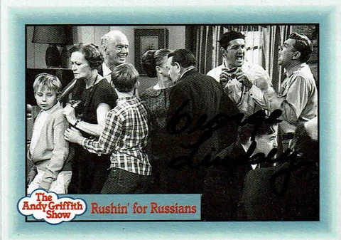 GEORGE LINDSEY (+2012) - Goober / Andy Griffith Show - Autograph Trading Card Cover
