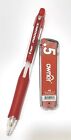 Pilot Super Grip Clutch Mechanical Pencil 0.5Mm Lead Red H-125C  + 24Pcs Lead
