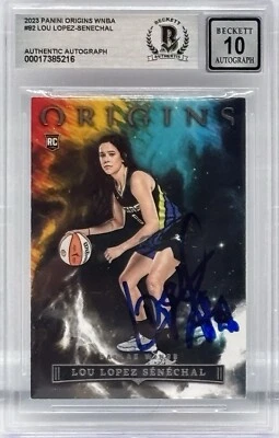 Lou Lopez Senechal Signed 2023 Panini Orgins WNBA RC #92 BAS Autograph Grade 10 - Image 1 of 2