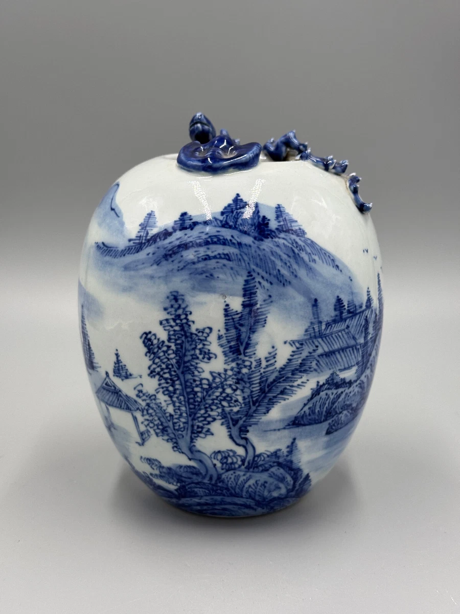 蓝色壶中国古董| eBay