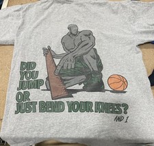 Vintage And1 Trash Talk Tee Shirt 90s RARE Large gray Retro Basketball And1