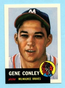 1953 Topps Archives #215 Gene Conley - Milwaukee Braves - Picture 1 of 1