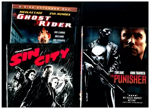 GHOST RIDER 2-DISC EXTENDED CUT, SIN CITY, PUNISHER - TRAVOLTA - SUPERHERO LOT - Picture 1 of 8