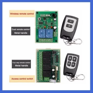 Automatic 12V Dual Four Way Multi-Channel Metal Remote Control Access Switch - Imagen 1 de 19