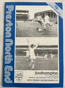 Preston North End Vs Southampton FA Cup February 1979 Football Programme - Picture 1 of 2