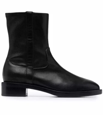 $700 STUART WEITZMAN Sadie Botines CUERO NEGRO APILADO Talla 8.5 Foto 1 de 4