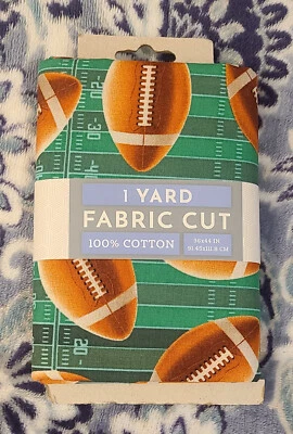 Tecido de colcha David Tex 1 jarda pré-cortado - FUTEBOL E CAMPO estampa verde 100% algodão - Imagem 1 de 4