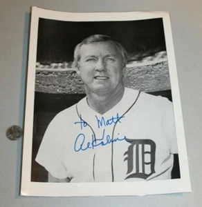 Signed 8.5x11 Photograph Al Kaline MLB Baseball Hall of Fame Detroit Tigers HOF - Picture 1 of 5