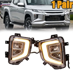 LH&RH LED Fog Lamp Daytime Running Light For Mitsubishi L200 / Triton 2019-2021 - Picture 1 of 7