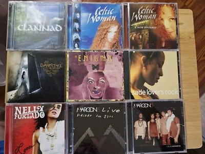 Лот из 9 рок/поп/r&B компакт-дисков Evanescence Sade Enigma Maroon 5 Nelly Furtado Clannad - Изображение 1 из 4