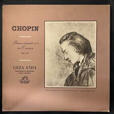 Chopin Piano Concerto No. 1 in E Minor, Op. 11, Geza Anda, Vinyl LP, VG+