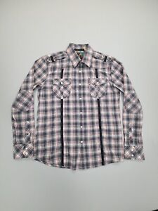 191 Unlimited Shirt Adult Large Gray Button Up Members Only Outdoors Casual Mens
