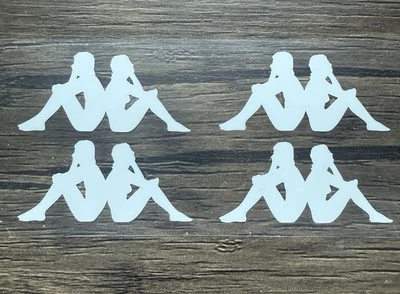 4 x Transfers 5cm X 2.3cm Kappa Sports Logos Iron On Black Or White