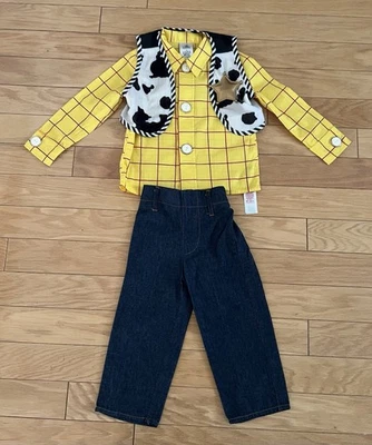 Disney Toy Story Woody Costume Toddler Size 3 Shirt Vest Pants Sheriff - Image 1 of 4