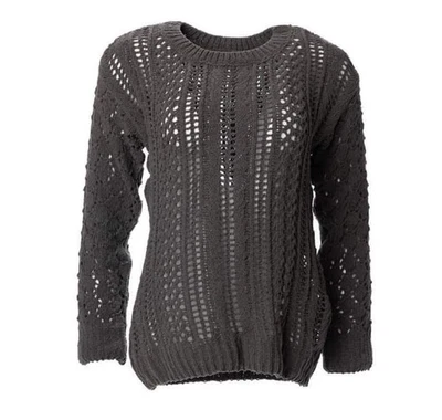 Top Suéter LuLaRoe Mariah - Gris Carbón Crochet - X-Grande Foto 1 de 4