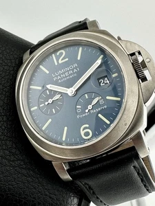 PANERAI LUMINOR MARINA POWER RESERVE TITANIUM BLUE DIAL 44mm Pam00093 Pam 93 - Picture 1 of 11
