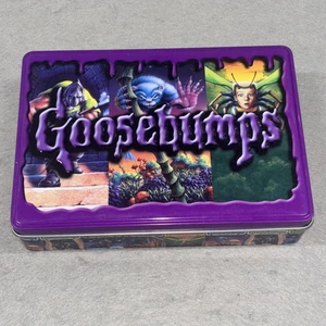 Goosebumps Book Tin Set R.L. Stine Horror 90s Kids Edition Lot Box Scholastic - Foto 1 di 6