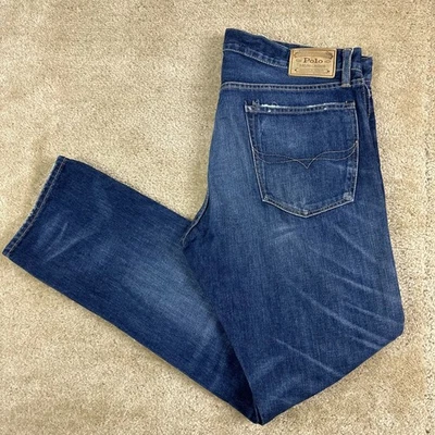 Polo Ralph Lauren mens Jeans 38x34 Blue Varick Slim Straight Five Pocket Denim - Image 1 of 4