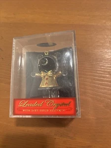 ORSACCHIOTTO CRISTALLO PIOMBO NATALE FATTO A MANO ORNAMENTO ORO 24KT ACCENTO NUOVO FS - Foto 1 di 7