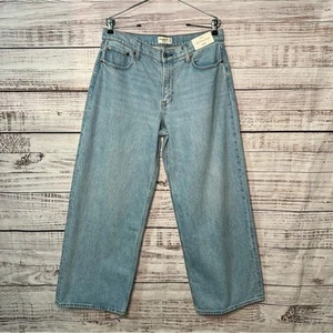 Abercrombie and Fitch 29 Short Low Rise Ultra Loose Jeans Light Wash Denim NEU - Bild 1 von 8