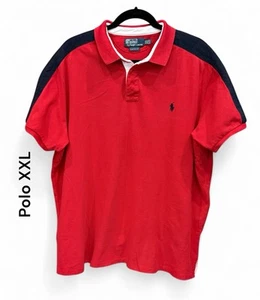 RALPH LAUREN POLO Brand Short Sleeve Patriotic Red/Navy Shirt XXL EUC - Picture 1 of 6
