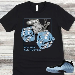 Foamposite One Psychic Blue Sneaker Match Shirt, Black Psychic Blue - Picture 1 of 2