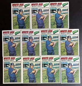 (11) KARTEN LOT Bucky Dent #29 1977 Topps Chicago White Sox Baseballkarte VG/EX - Bild 1 von 2