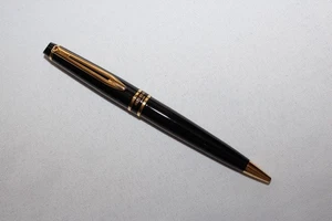 Waterman Ball Point Black & Gold Pen - Picture 1 of 18