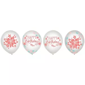 GLOBOS CONFETI DE LÁTEX BOHO GIRL Free Spirit (6)~ Suministros de fiesta de cumpleaños decoración - Imagen 1 de 1