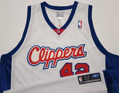 Camiseta deportiva 2002-06 Los Angeles Clippers marca Elton Reebok NBA parches auténticos 52 Foto 1 de 4