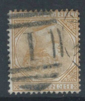 BERMUDA QV 1874 SG5aw 3d yellow-buff watermark CC inverted fine used. Cat £350 - Image 1 of 2