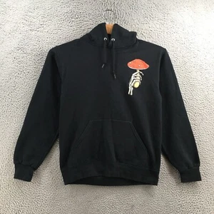 Bowery Supply Co Mushroom Skeleton Hoodie & Sweatshirt Mens S Black Long Sleeve - Picture 1 of 16