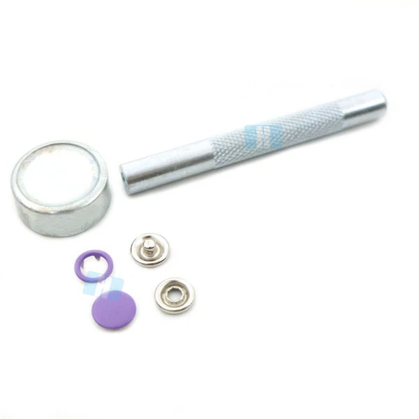 Anillo abierto de metal de 9,5 mm 3/8" sin coser botones a presión sujetadores perno de costura con herramienta Foto 1 de 1