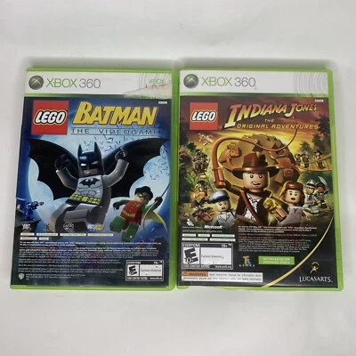Лот из 2 игр LEGO Xbox 360 в коробке Индиана Джонс Бэтмен кунг-фу Marvel Superhero - Изображение 1 из 4