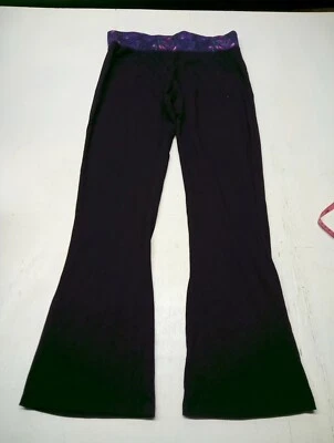 Pantalones activos negros Rue21 para mujer con banda de cintura azul rosa púrpura grande Foto 1 de 4