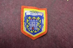 ANCIEN ÉCUSSON BISCOTTE GRECOIRE BLASON RÉGION VILLE MELUN CPA - Foto 1 di 1