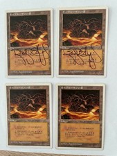 MTG 4X JAPANESE 5TH EDITION KARPLUSAN FOREST MAGIC THE GATHERING (2X SIGNED)