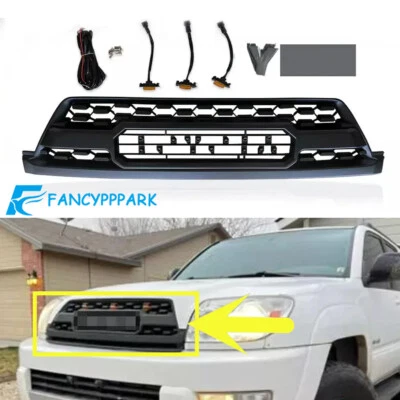 Front Grille Fits For 4Runner 2003 2004 2005 With Lights Raptor Grill Black Mesh - Изображение 1 из 4