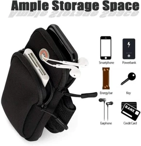 Arm Band Mobile Phone Holder Bag Sports Running Jogging Gym Exercise Pouch Case - Picture 1 of 9